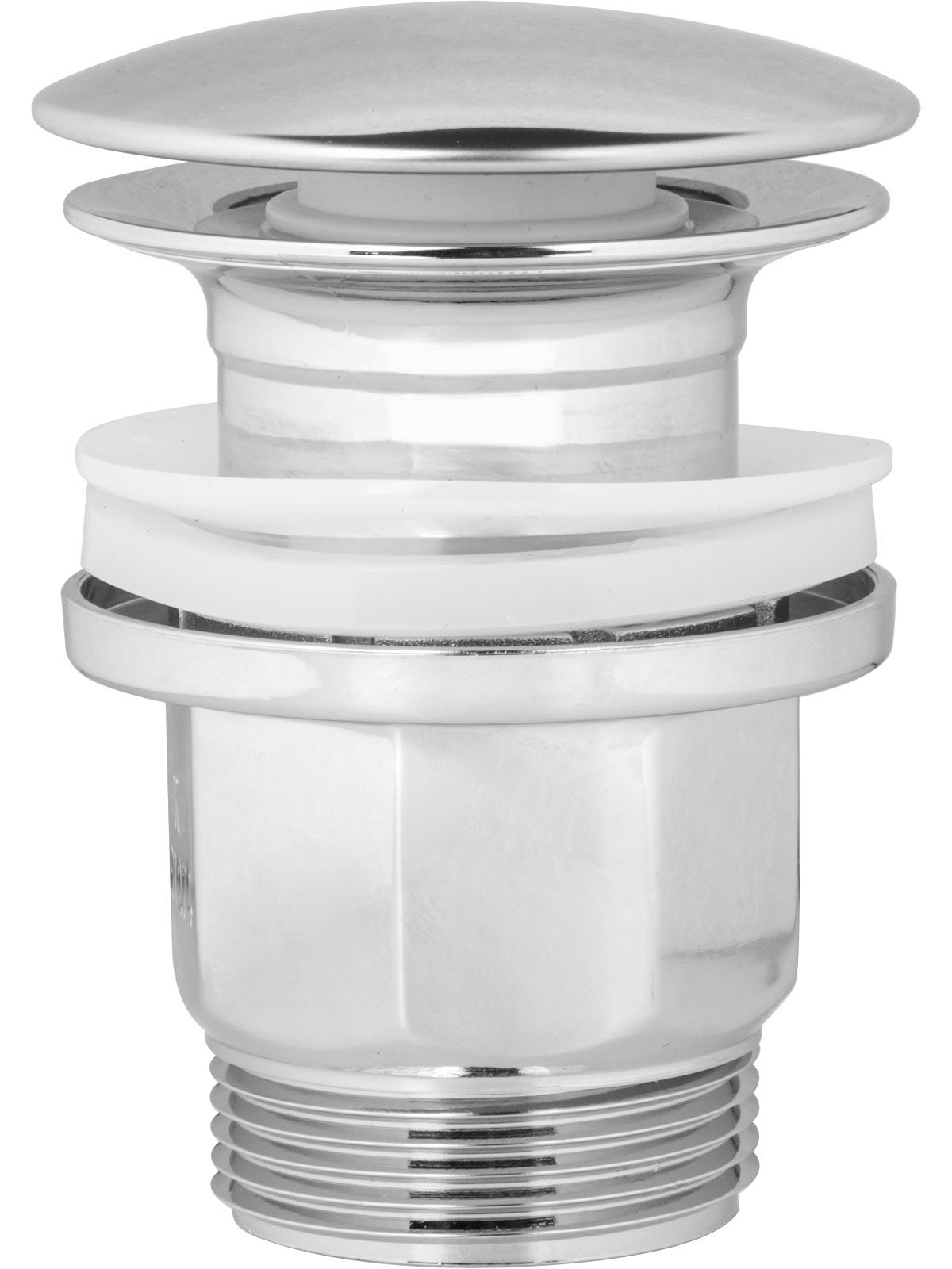 Выпуск для умывальника click/clack, большая крышка с переливом, хром, 1 1/4", AV Engineering