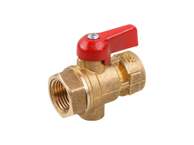 Кран шаровый 1/2" под манометр, PN1,6 МПа, 11Б27п11, ручка-флажок, Цветлит