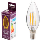Лампа светодиодная филаментная C37 СВЕЧА 6 Вт E14 3000К ЮПИТЕР ДЕКОР