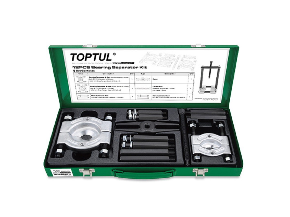Набор универсальных съемников подшипников 12пр. 30-75мм TOPTUL