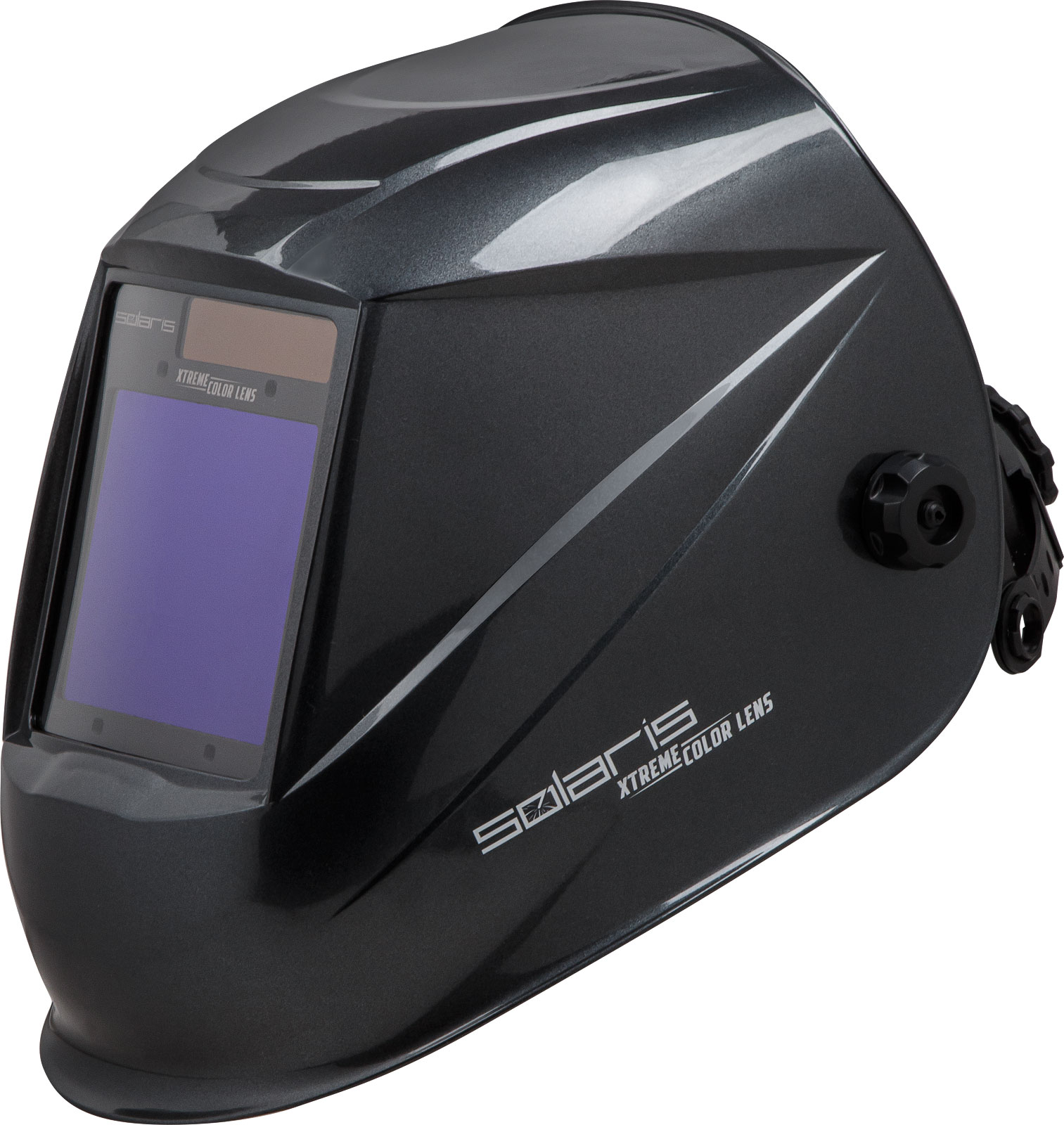 Щиток сварщика с самозатемняющимся светофильтром Solaris ASF820X (серый металлик)