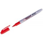 Маркер перманентный Crown "Multi Marker Super Slim" красный, пулевидный