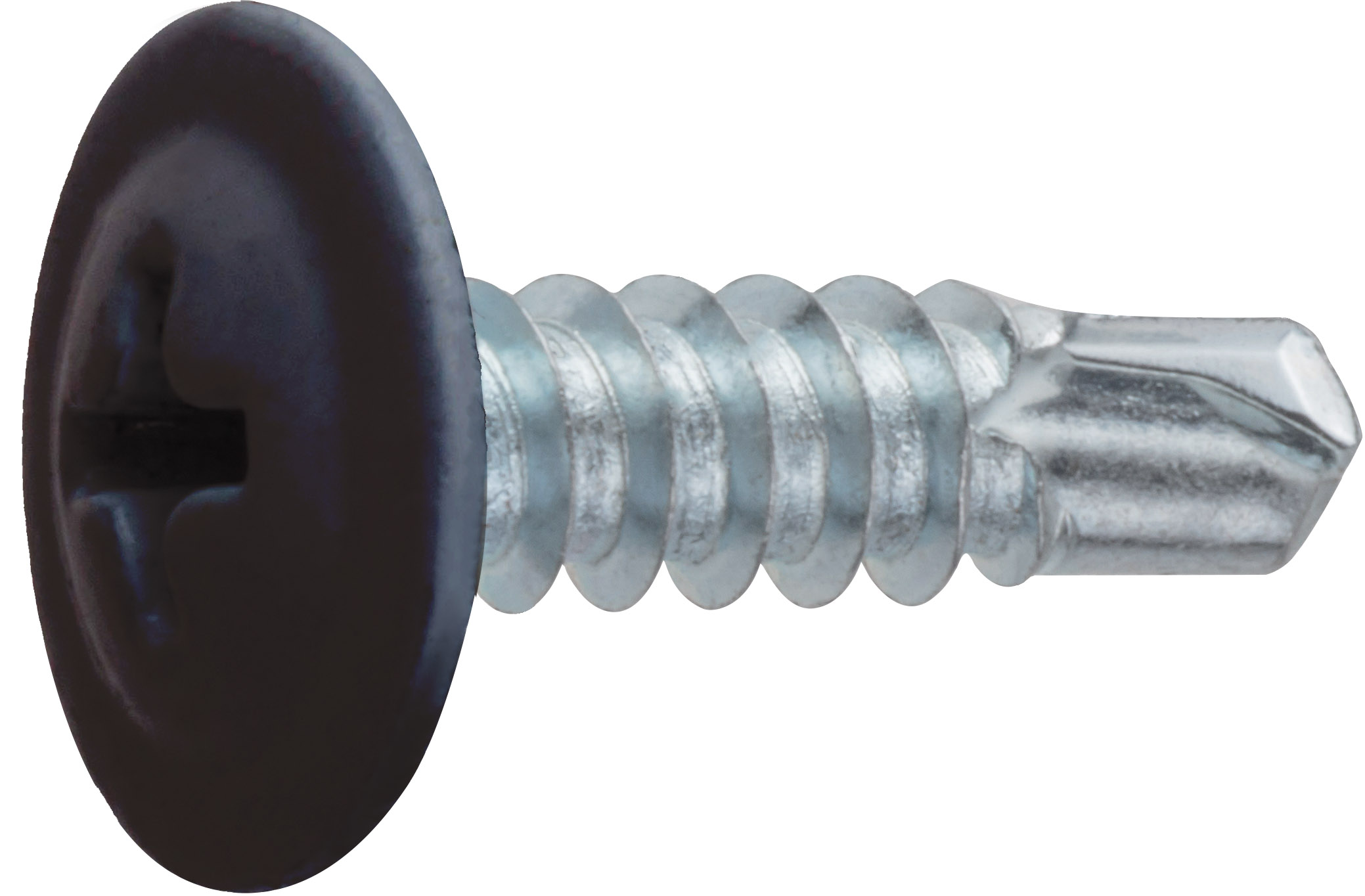 Саморез 4.2х16 мм с прессшайбой, цинк, со сверлом, RAL 8017 (500 шт в карт. уп.) STARFIX