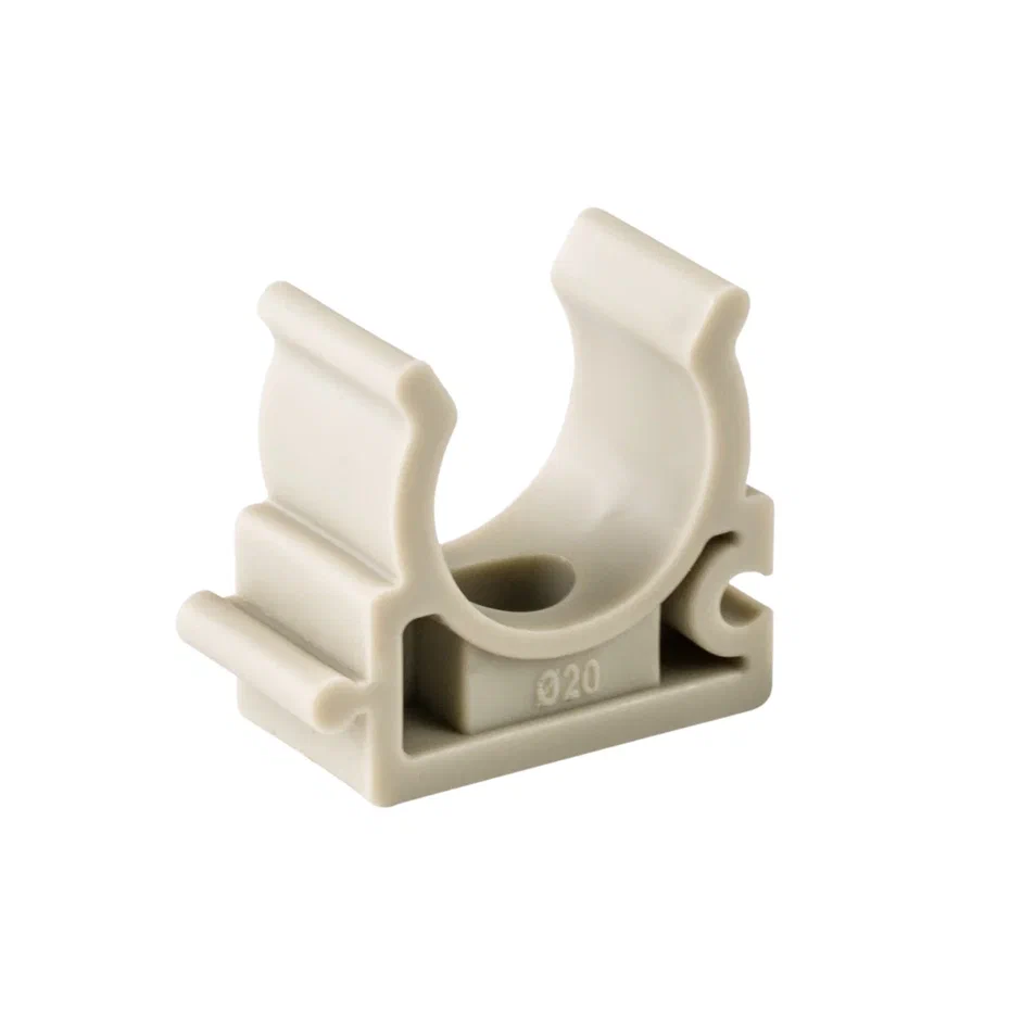 Клипса (опора) для труб ПП d32, сер. РТП