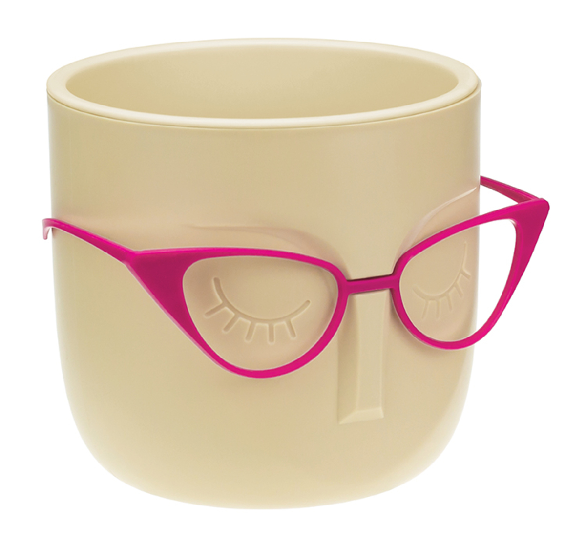 Кашпо МАРИ D115мм со вставкой (белая глина) IDEA