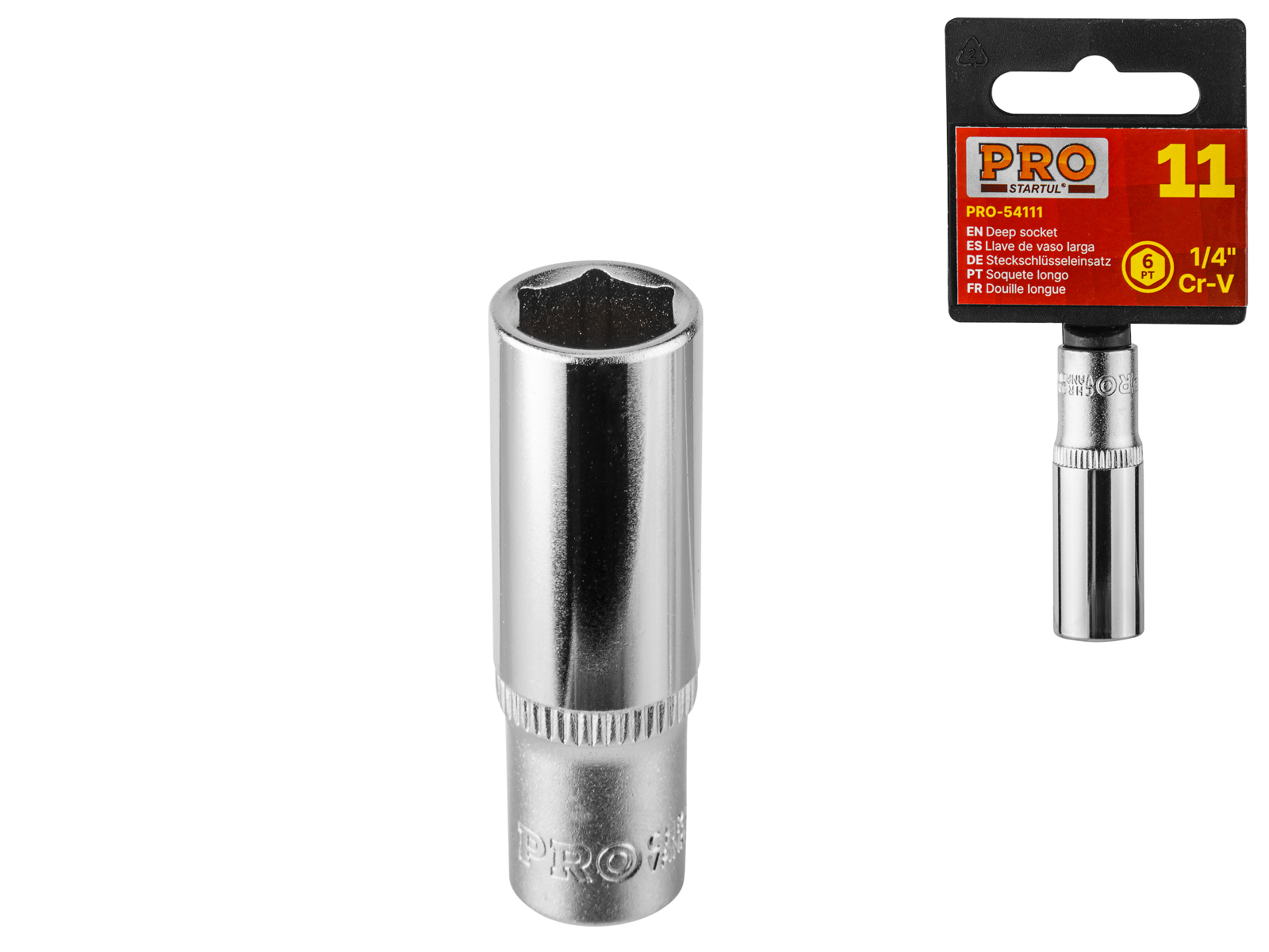 Головка 1/4" 8мм 6гр. глубокая PRO STARTUL (PRO-54108)