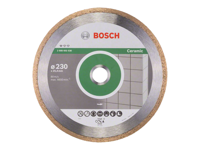 Алмазный круг 230х25.4 мм по керамике сплошн. Standard for Ceramic BOSCH