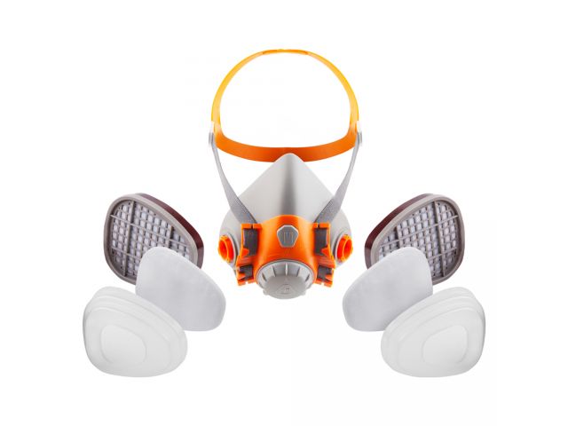 Полумаска 6500 с фильтрами 6510 А1 с предфильтрами и с держателями Jeta Safety (комплект)