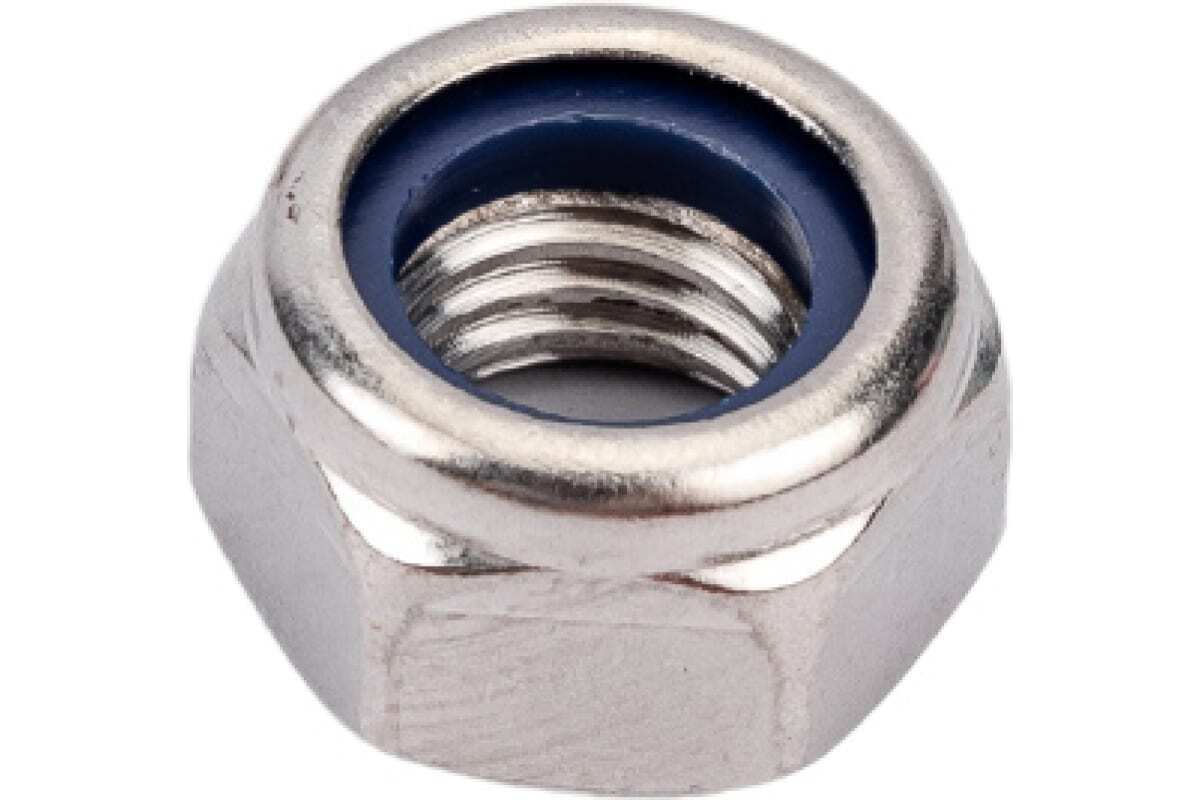 Гайка М10 со стопорным кольцом, нерж.сталь (А2), DIN 985 (5 шт в зип-локе) STARFIX