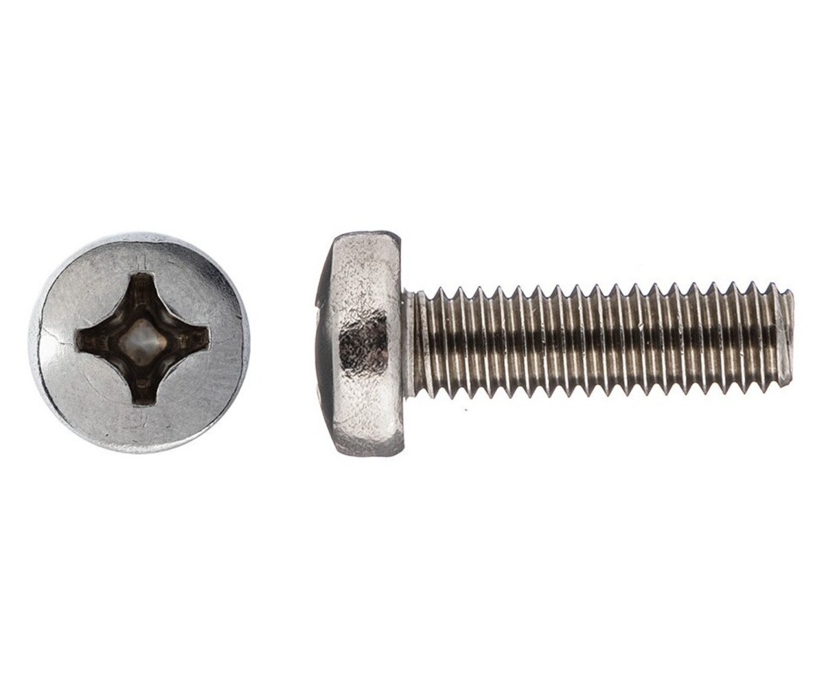 Винт М3х6 мм полусфера, нерж.сталь (А2), DIN 7985 (1000 шт в упак)