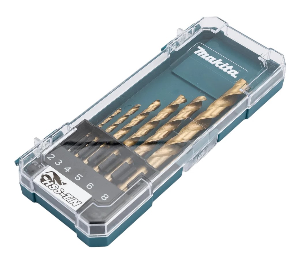 Набор сверл по металлу HSS-TiN Economy 6 шт, 2-8 мм MAKITA