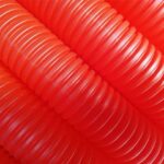 Трубка защитная гофрированная 22/27 мм бухта 50м красная (для 20 трубы)