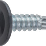 Саморез 4.2х19 мм с прессшайбой, цинк, со сверлом, RAL 7024 (12000 шт в коробе) STARFIX