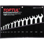 Набор ключей рожк. 6-22мм 8шт (черное полотно) TOPTUL