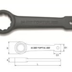 Ключ ударно-силовой накидной упорный 22мм TOPTUL