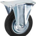 Опора колёсная d-100мм неповоротная, резиновая STARFIX