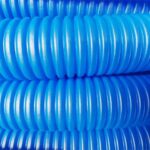 Трубка защитная гофрированная 22/27мм бухта 50м синяя (для 20 трубы)