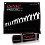 Набор ключей комбинир. 7-32мм 16шт (черное полотно) TOPTUL