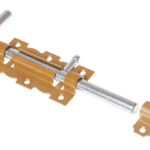 Задвижка дверная 110 мм Г-обр, зол.металлик STARFIX