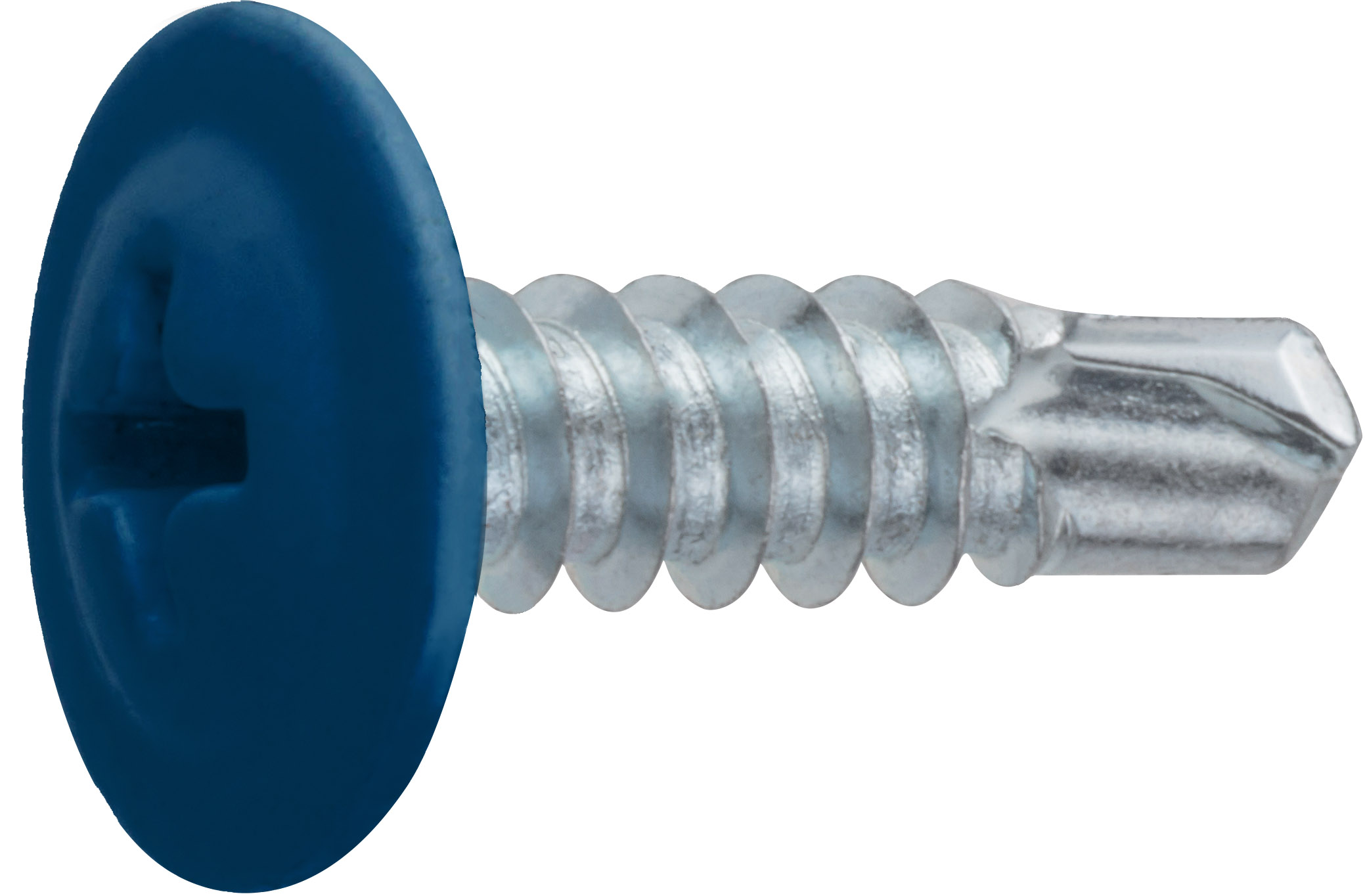 Саморез 4.2х19 мм с прессшайбой, цинк, со сверлом, RAL 5005 (12000 шт в коробе) STARFIX