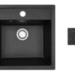 Мойка кухонная из искусственного камня STAR черный 510х505 мм, AV Engineering