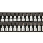 Набор-сет бит под трещотку 1/2" 24шт. 136х364мм TOPTUL