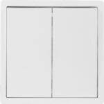 Выключатель 2 клав. (cкрытый, 10А) белый, Carre, BYLECTRICA